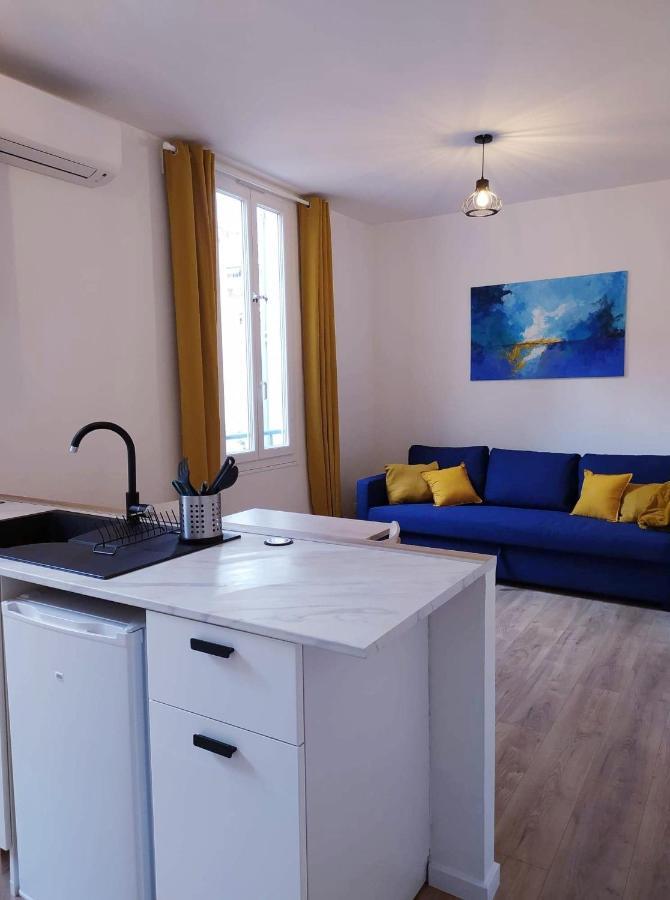 T2 Bleu Mer - Centre Ville, Plage Et Gare Vallauris Exterior photo